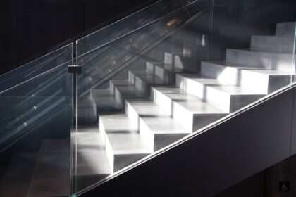 glass staircase