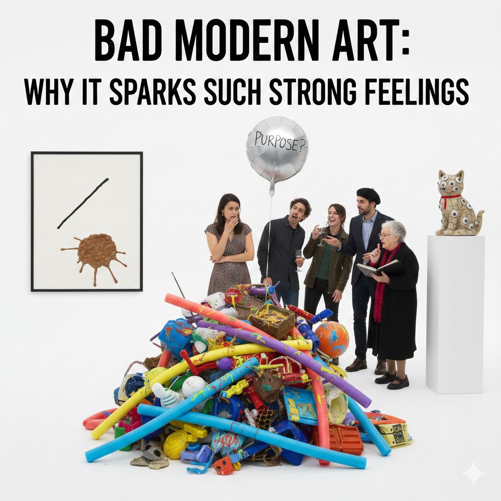 Abstract painting representing bad modern art