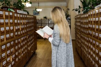 An artistic collage depicting old computer monitors transitioning into modern books, symbolizing the evolution of The Kristen Archives.