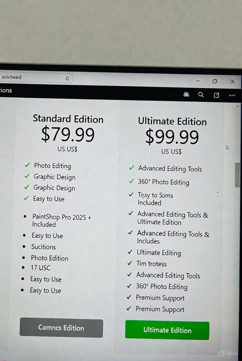 Corel PaintShop Pro 2025 Price Comparison: Standard vs. Ultimate Edition