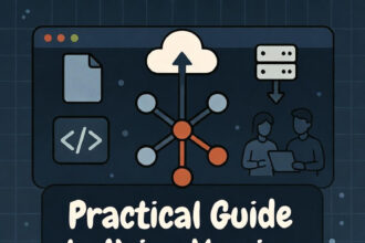 A diagram showing the Git workflow for a small team, illustrating branches merging through pull requests into a main line of code.