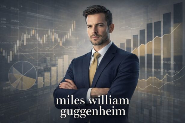 A modern professional at a tech conference, representing the discussion around Miles William Guggenheim and future investments.