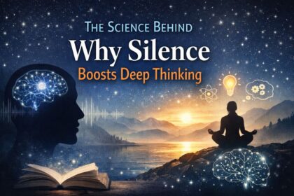 Person contemplating in a quiet, sunlit room representing focused thinking in silence.